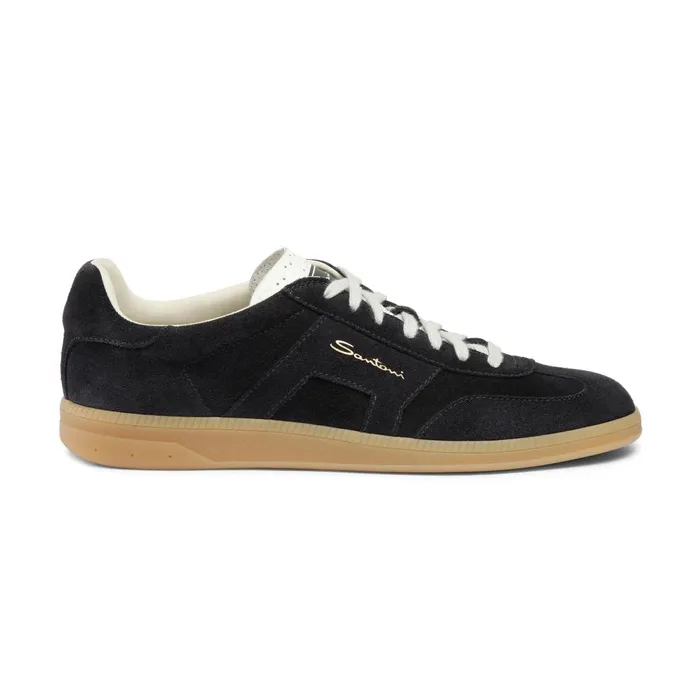 Santoni Blue Suede Dbs Oly Sneaker Men Sneakers