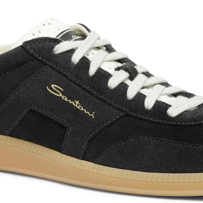 Santoni Blue Suede Dbs Oly Sneaker Men Sneakers