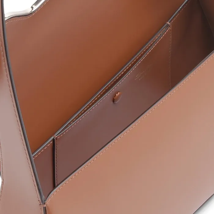 Santoni Brown Leather Thepluto Bag Women Bags