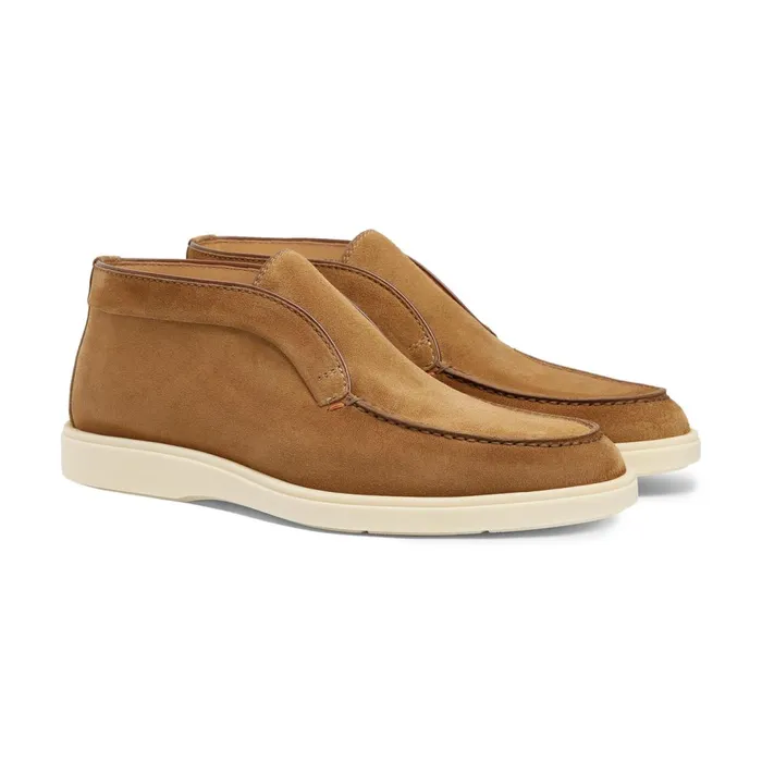 Santoni Brown Suede Desert Boot Men Boots