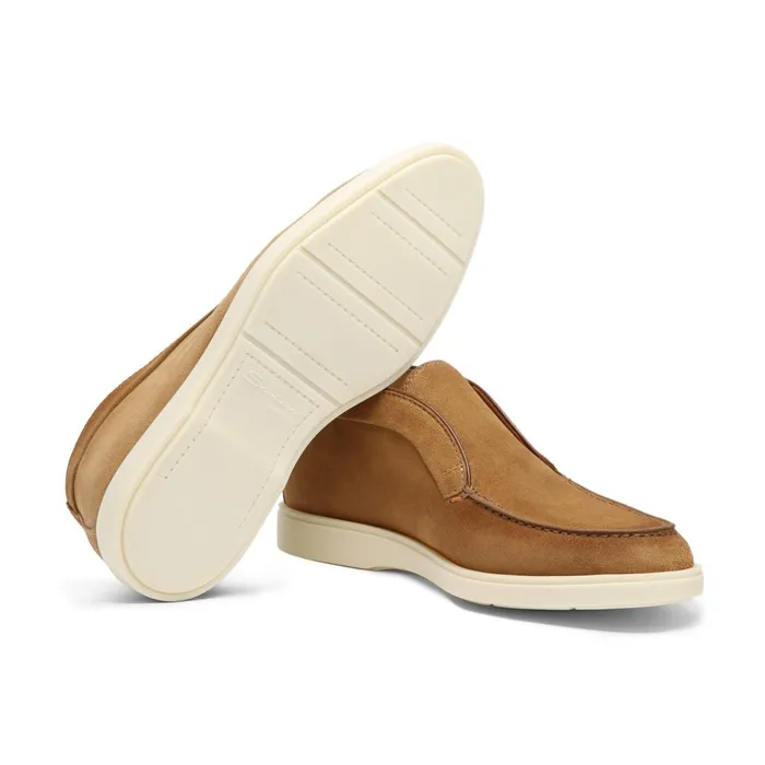 Santoni Brown Suede Desert Boot Men Boots