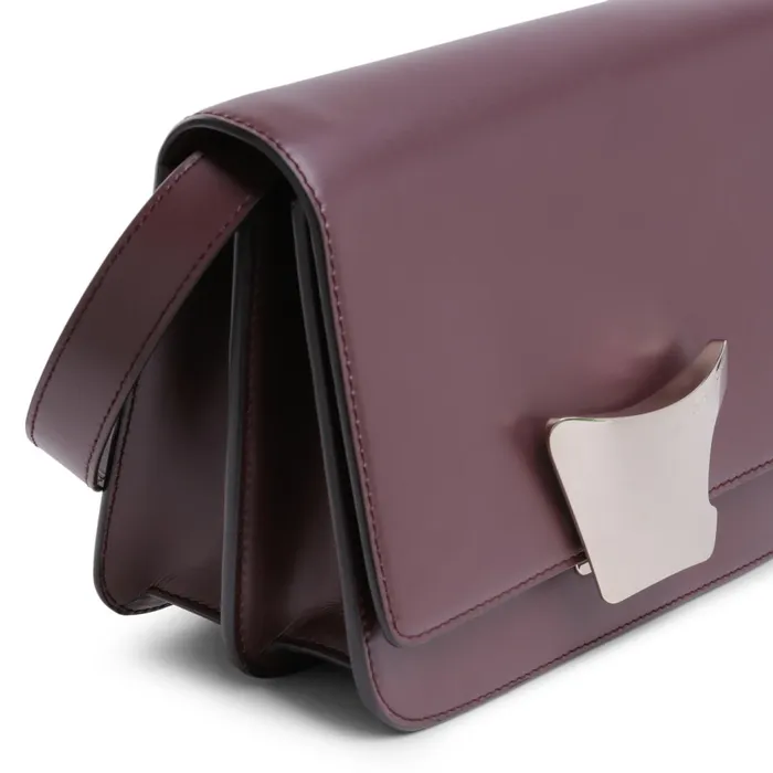 Santoni Burgundy Leather Crossbody Bag Women Bags