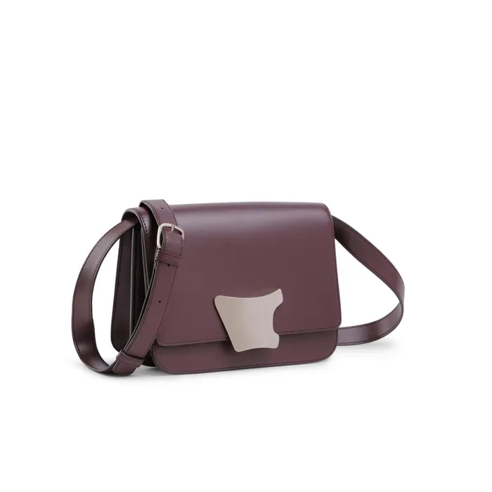 Santoni Burgundy Leather Crossbody Bag Women Bags