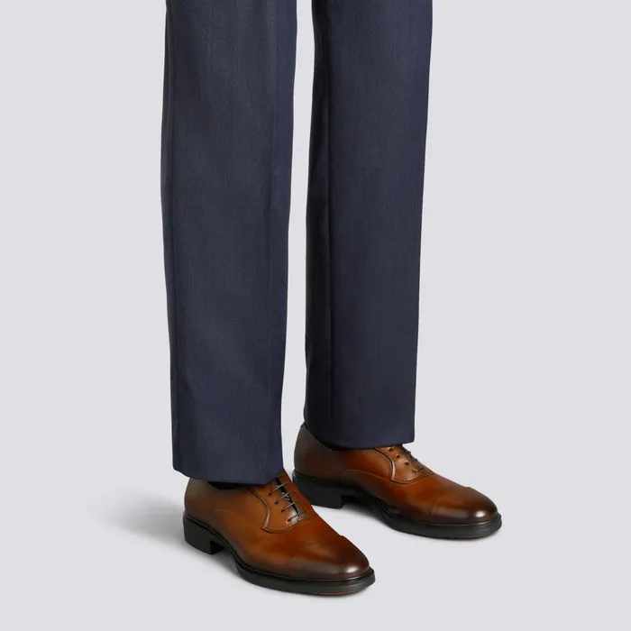 Santoni Dark Brown Leather Easy LaceUp Men LaceUps
