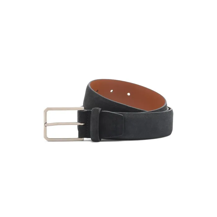 Santoni Grey Suede Adjustable Belt Men Belts