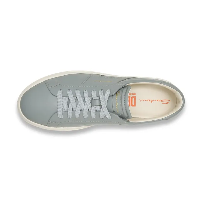 Santoni Light Blue Leather Double Buckle Sneaker Men Sneakers