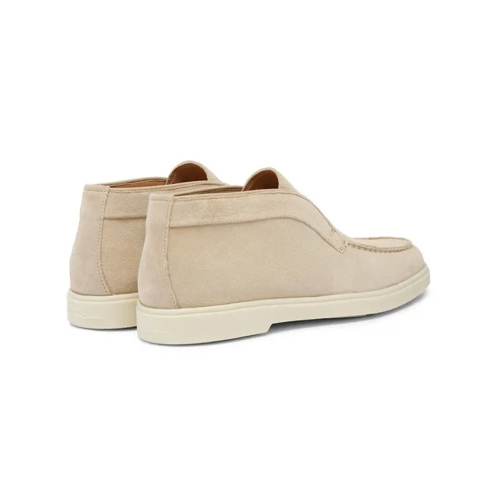 Santoni Pink Suede Desert Boot Women Flats Shoes