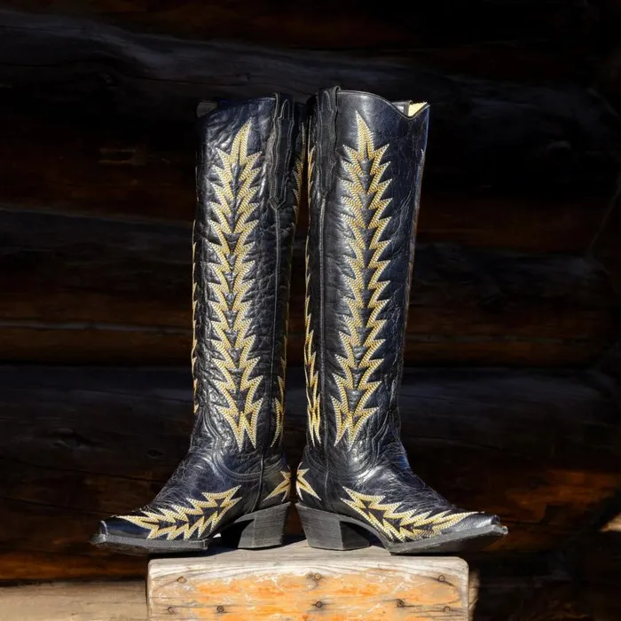 Sarah Boots Black Women Stetson Western