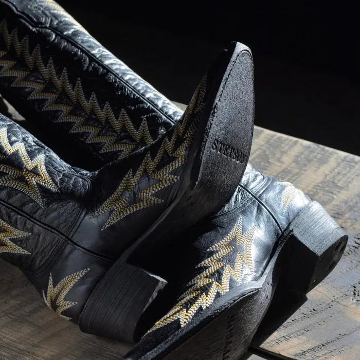 Sarah Boots Black Women Stetson Western