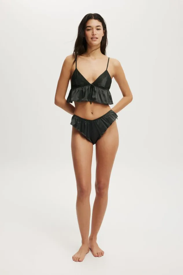 Satin Cheeky Knicker Washed Black Women Cotton On Panties