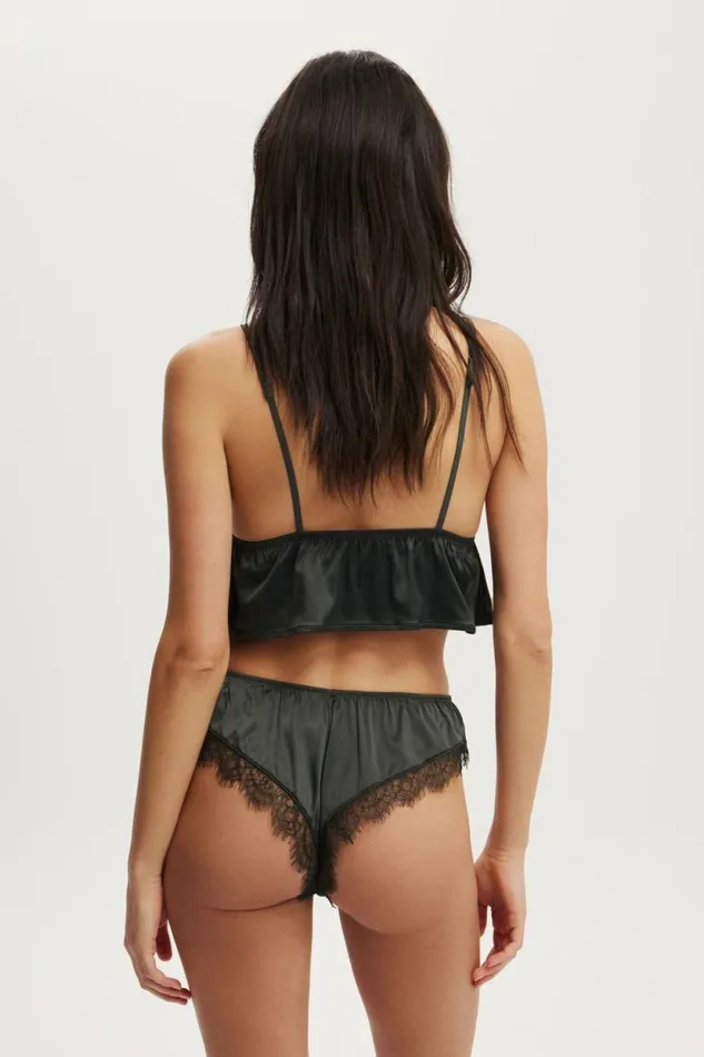 Satin Cheeky Knicker Washed Black Women Cotton On Panties