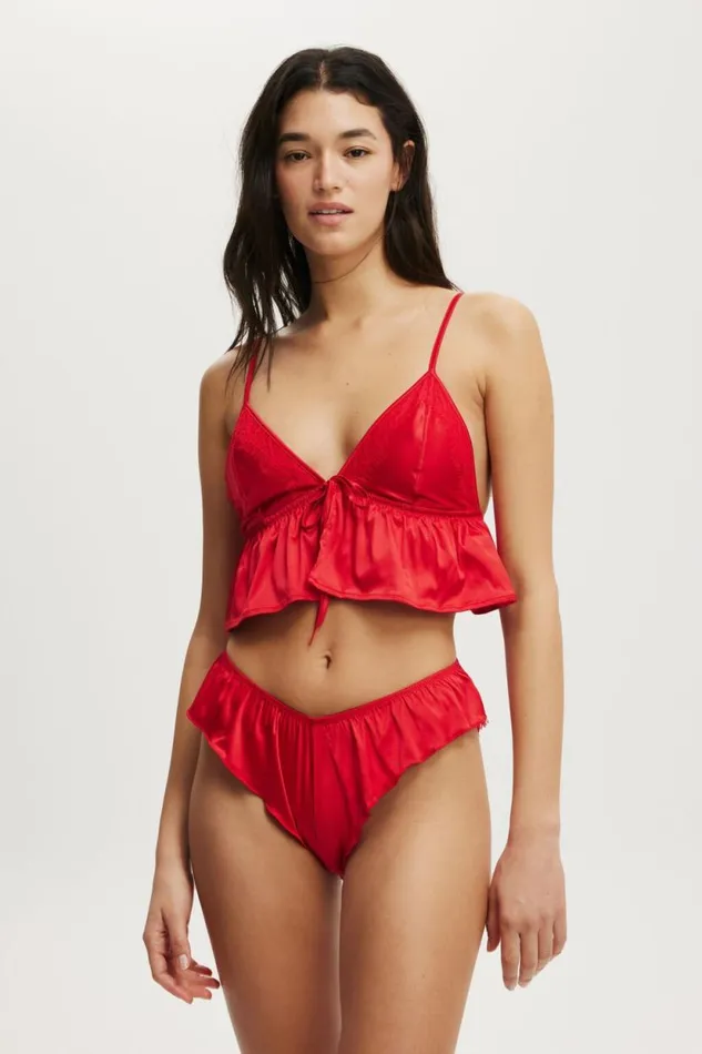 Satin Longline Bralette Cherry Pie Women Cotton On Bras
