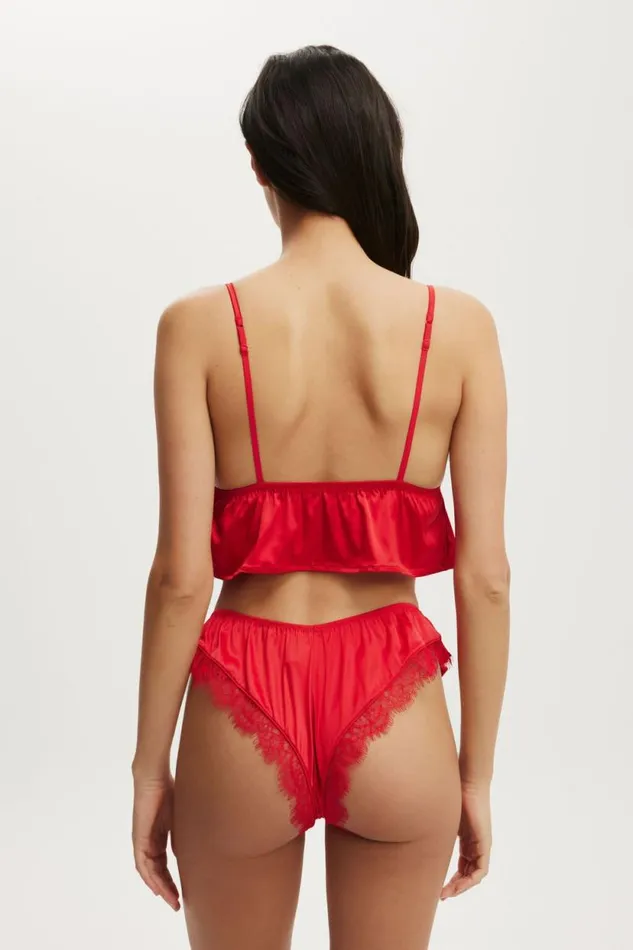 Satin Longline Bralette Cherry Pie Women Cotton On Bras