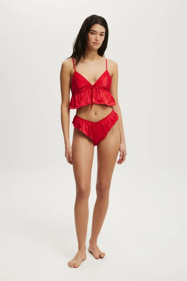 Satin Longline Bralette Cherry Pie Women Cotton On Bras