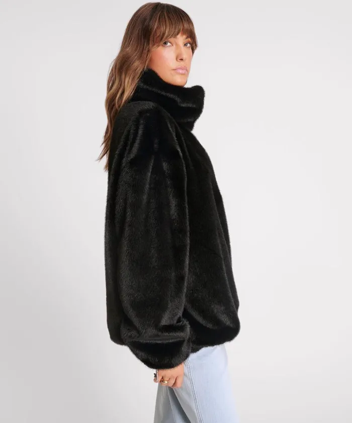 SAUVAGE FAUX FUR PULLOVER JACKET Women One Teaspoon Jackets SAUVAGE FAUX FUR PULLOVER JACKET Women One Teaspoon Jackets