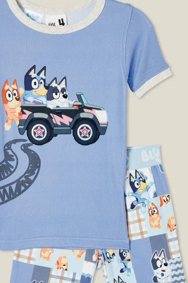 Sawyer Super Soft Short Sleeve Pyjama Set License Lcn Blu Dusk Bluebluey Road Trip GirlsBoys Cotton On Sleepwear Sawyer Super Soft Short Sleeve Pyjama Set License Lcn Blu Dusk Bluebluey Road Trip GirlsBoys Cotton On Sleepwear