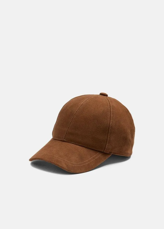 Scarves and Hats Men Vince Suede Baseball Cap Vicuna