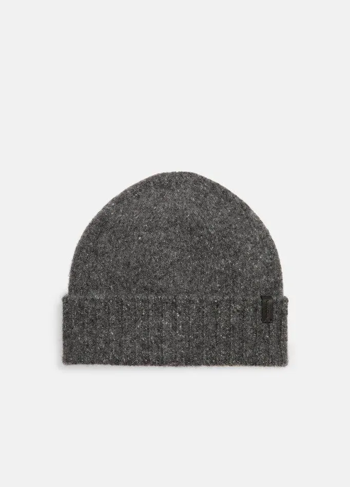 Scarves and Hats Women Vince Donegal Cashmere Jersey Beanie Charcoal