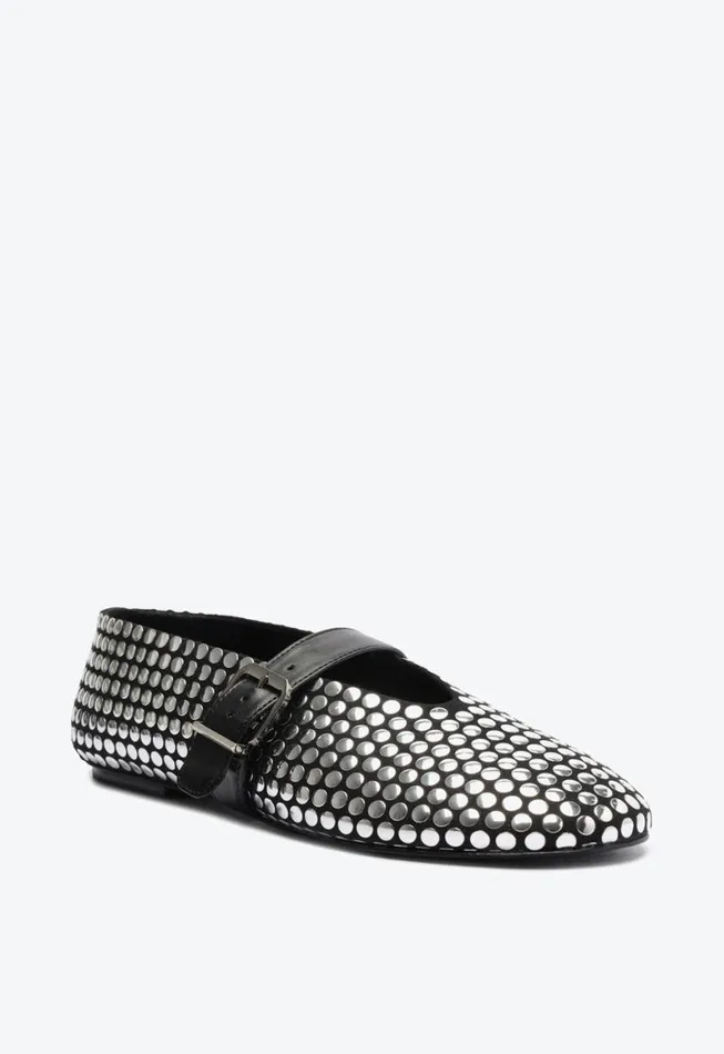 Schutz Shoes Ballerinas Eiza Studs Ballet Flat Black 8211 Women
