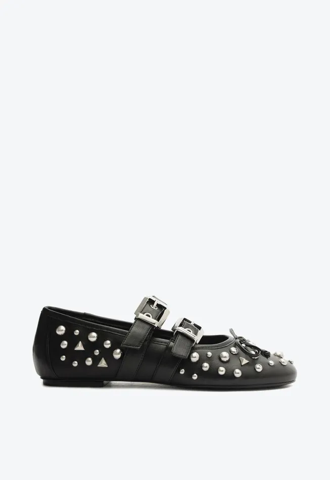 Schutz Shoes Ballerinas Sarita Leather Flat Black 8211 Women