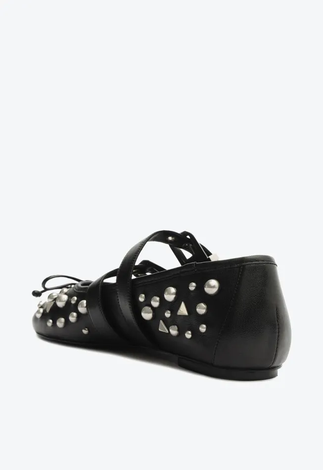 Schutz Shoes Ballerinas Sarita Leather Flat Black 8211 Women