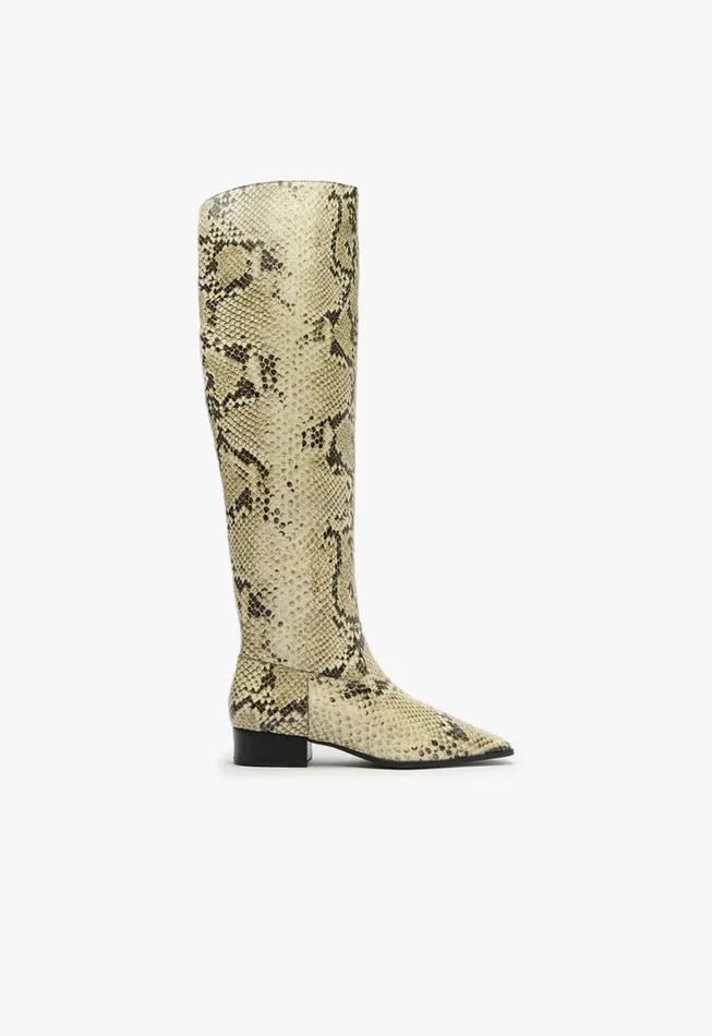 Schutz Shoes Boots Helena Over The Knee Boot Animal Print 8211 Women