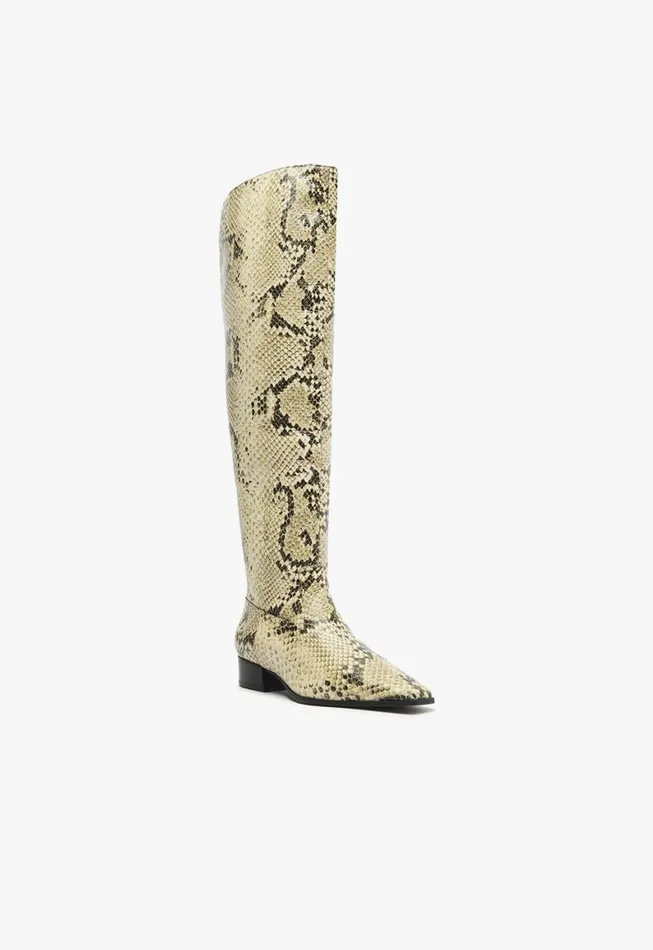 Schutz Shoes Boots Helena Over The Knee Boot Animal Print 8211 Women