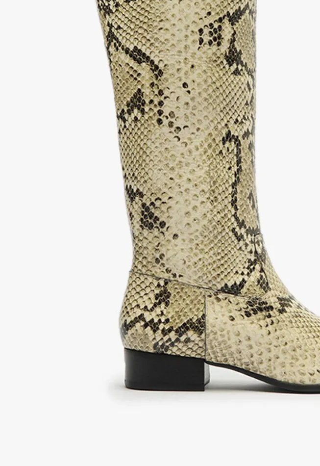 Schutz Shoes Boots Helena Over The Knee Boot Animal Print 8211 Women