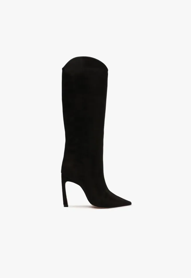 Schutz Shoes Boots Maryana Sculpt Nubuck Boot Black 8211 Women