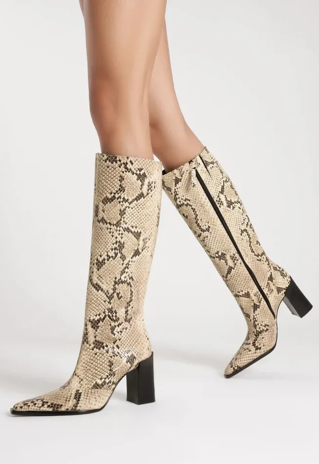 Schutz Shoes Boots Raffaela Up Boot Animal Print 8211 Women
