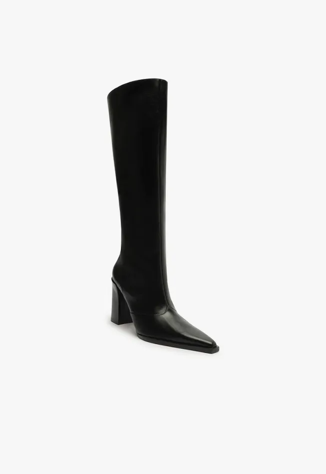 Schutz Shoes Boots Raffaela Up Leather Boot Black 8211 Women