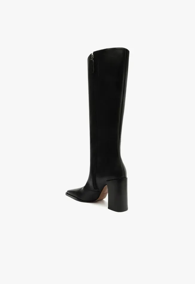 Schutz Shoes Boots Raffaela Up Leather Boot Black 8211 Women