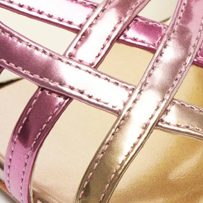 Schutz Shoes Flats Iris Specchio Leather Flat Gold 8211 Women