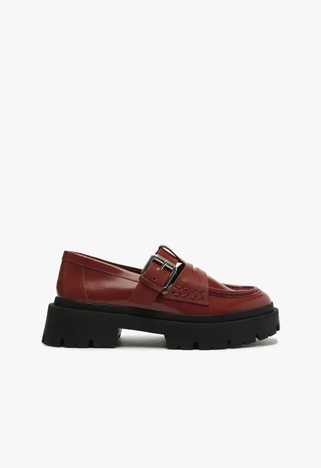 Schutz Shoes Loafers Alana Flat Cherry Wine 8211 Women