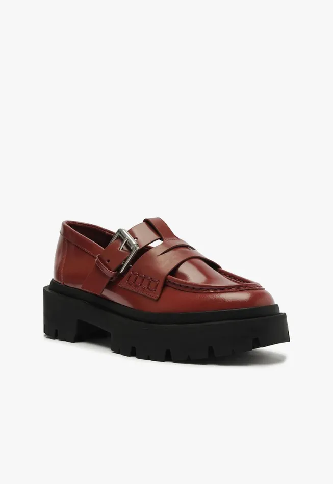 Schutz Shoes Loafers Alana Flat Cherry Wine 8211 Women