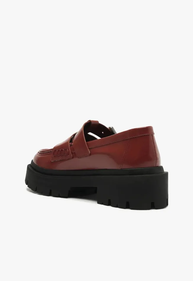Schutz Shoes Loafers Alana Flat Cherry Wine 8211 Women