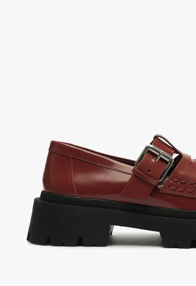 Schutz Shoes Loafers Alana Flat Cherry Wine 8211 Women