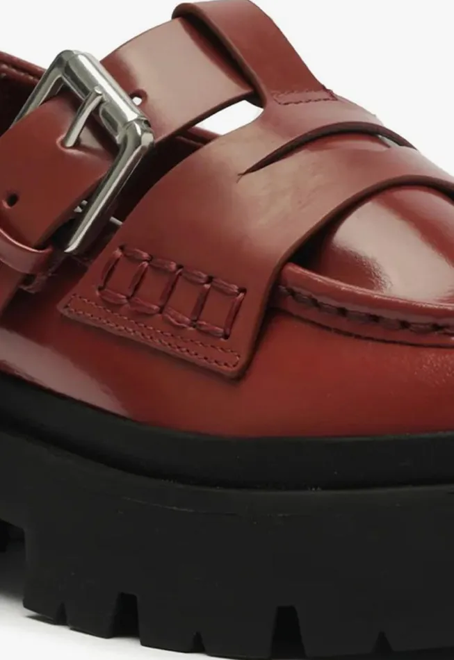 Schutz Shoes Loafers Alana Flat Cherry Wine 8211 Women