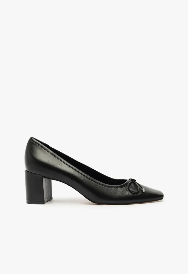 Schutz Shoes Pumps Arissa Block Leather Pump Black 8211 Women