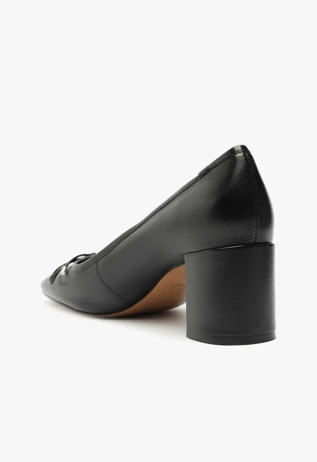Schutz Shoes Pumps Arissa Block Leather Pump Black 8211 Women