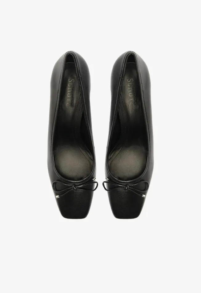 Schutz Shoes Pumps Arissa Block Leather Pump Black 8211 Women