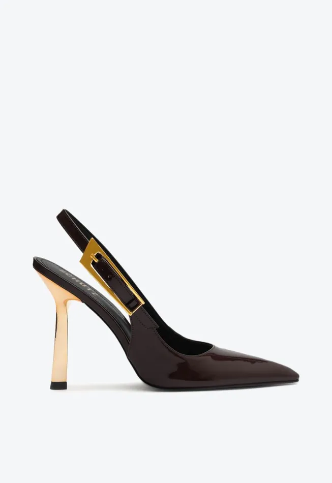Schutz Shoes Pumps Ciara Patent Leather Pump Brown 8211 Women