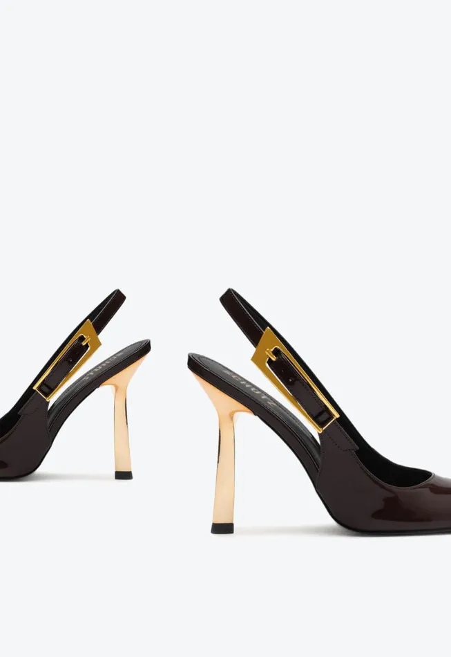 Schutz Shoes Pumps Ciara Patent Leather Pump Brown 8211 Women