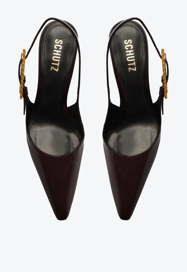 Schutz Shoes Pumps Ciara Patent Leather Pump Brown 8211 Women