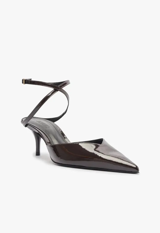 Schutz Shoes Pumps Elise Patent Leather Pump Dark Brown 8211 Women