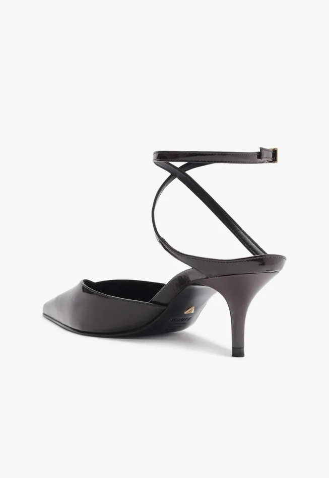Schutz Shoes Pumps Elise Patent Leather Pump Dark Brown 8211 Women