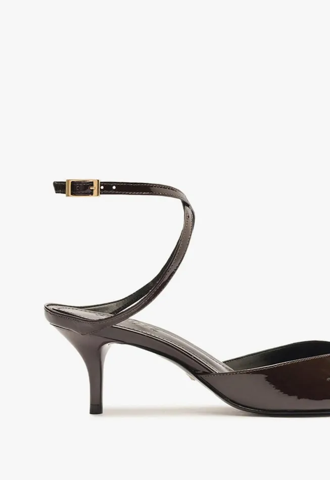 Schutz Shoes Pumps Elise Patent Leather Pump Dark Brown 8211 Women