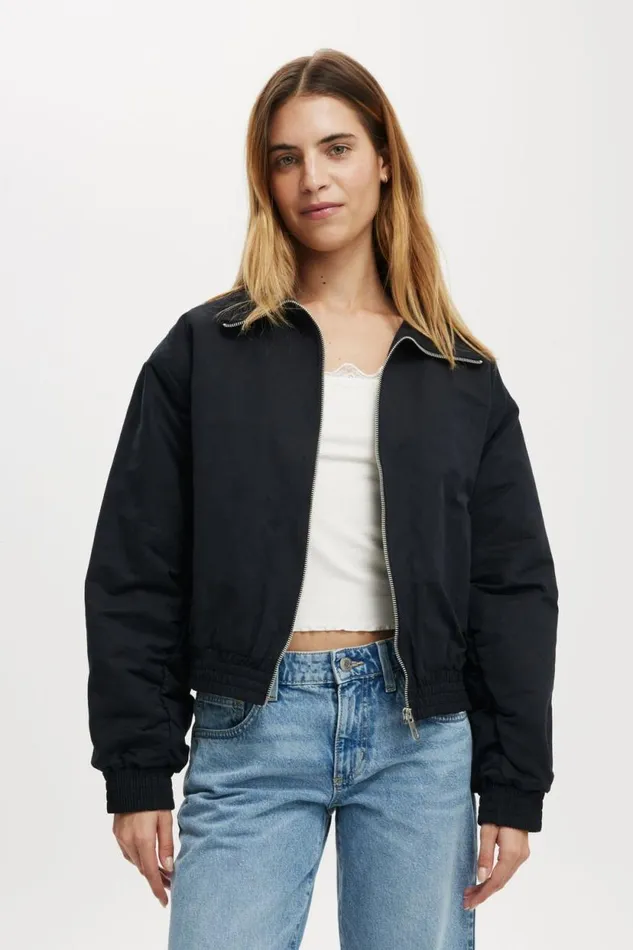 Scout Collared Bomber Jacket Midnight Women Cotton On Jackets