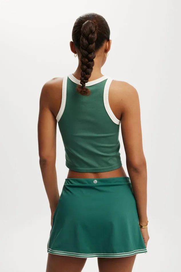 Seamless Ringer Tank Sporty Greencoconut Milk Women Cotton On Tops