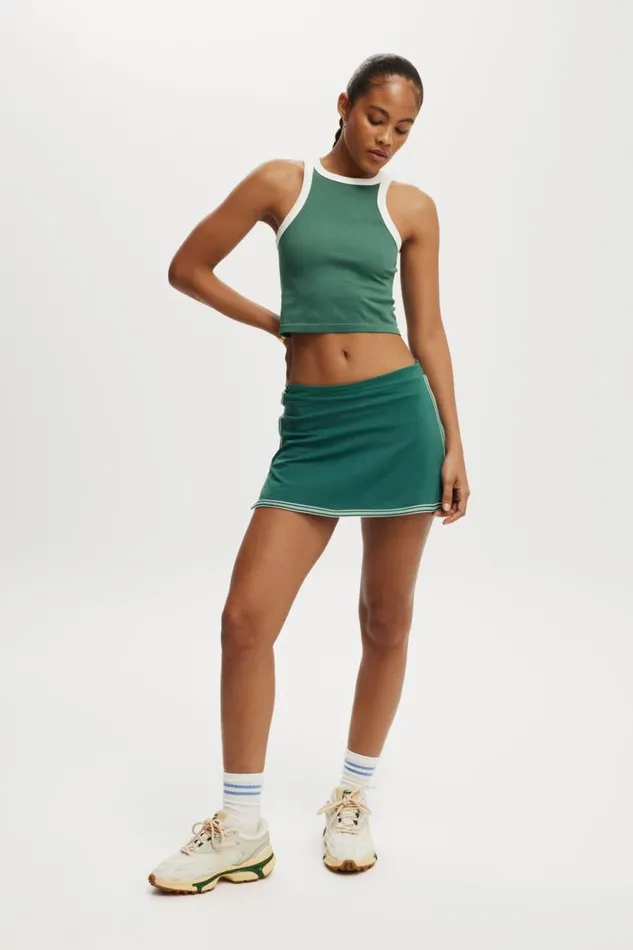 Seamless Ringer Tank Sporty Greencoconut Milk Women Cotton On Tops